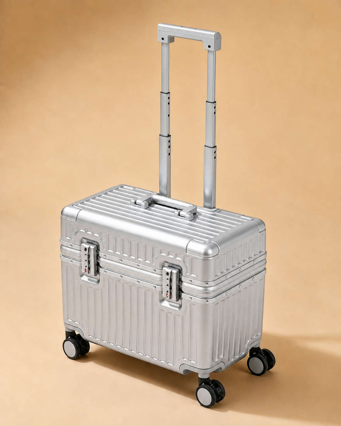 Croyde Front-Opening Cabin Suitcase - 18/20 Inch in Silver